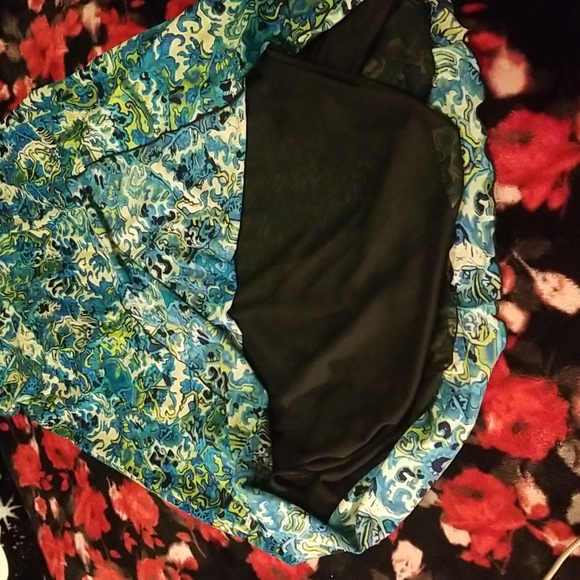 WAS $72. ENDLESS KNOT ART 100% Fully lined Nylon A-line Midi Skirt - Picture 9 of 15